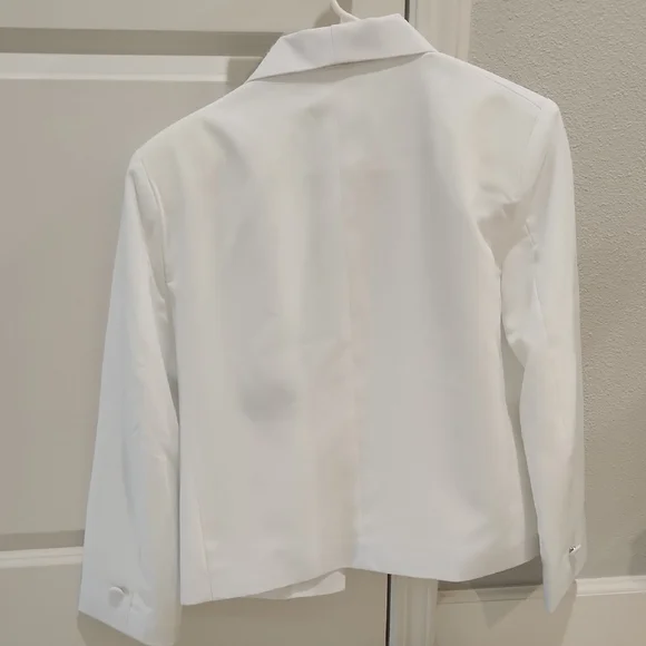 Chic White Women's Blazer - Picture 4 of 8